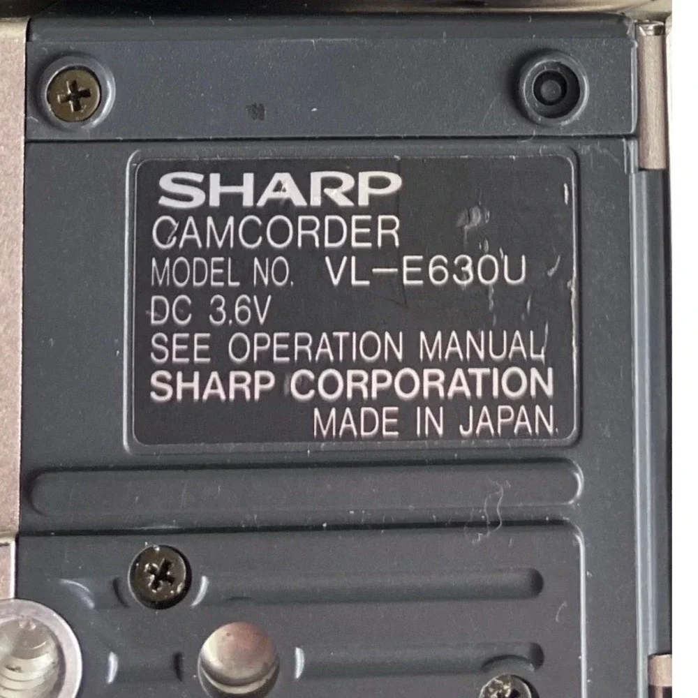 Vintage Sharp Viewcam VL-E630U Camcorder Video Camera Battery Manual Untested